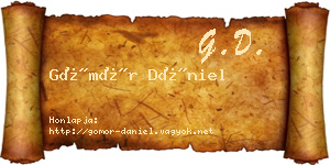 Gömör Dániel névjegykártya